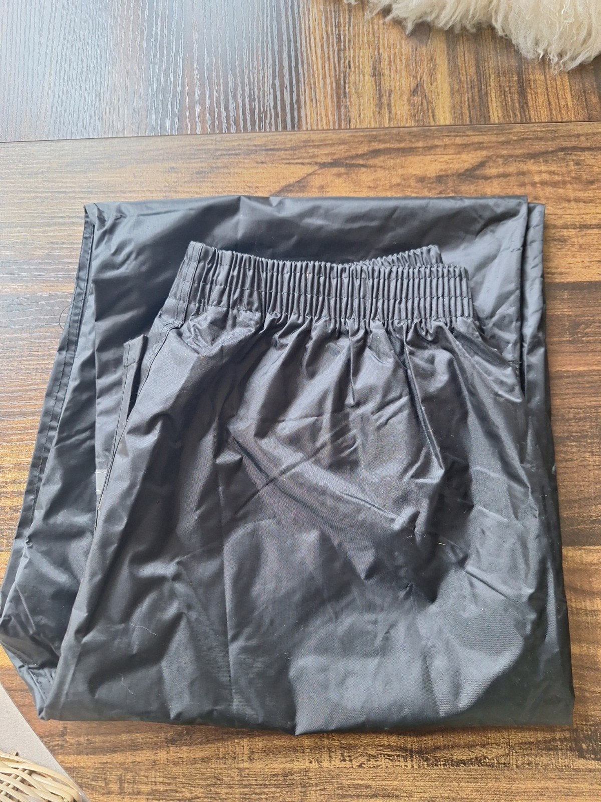 Unisex Regenpak Zwart met Reflecterende Strepen M/L, Ophalen of Verzenden, Zo goed als nieuw, Regenpak, Dames