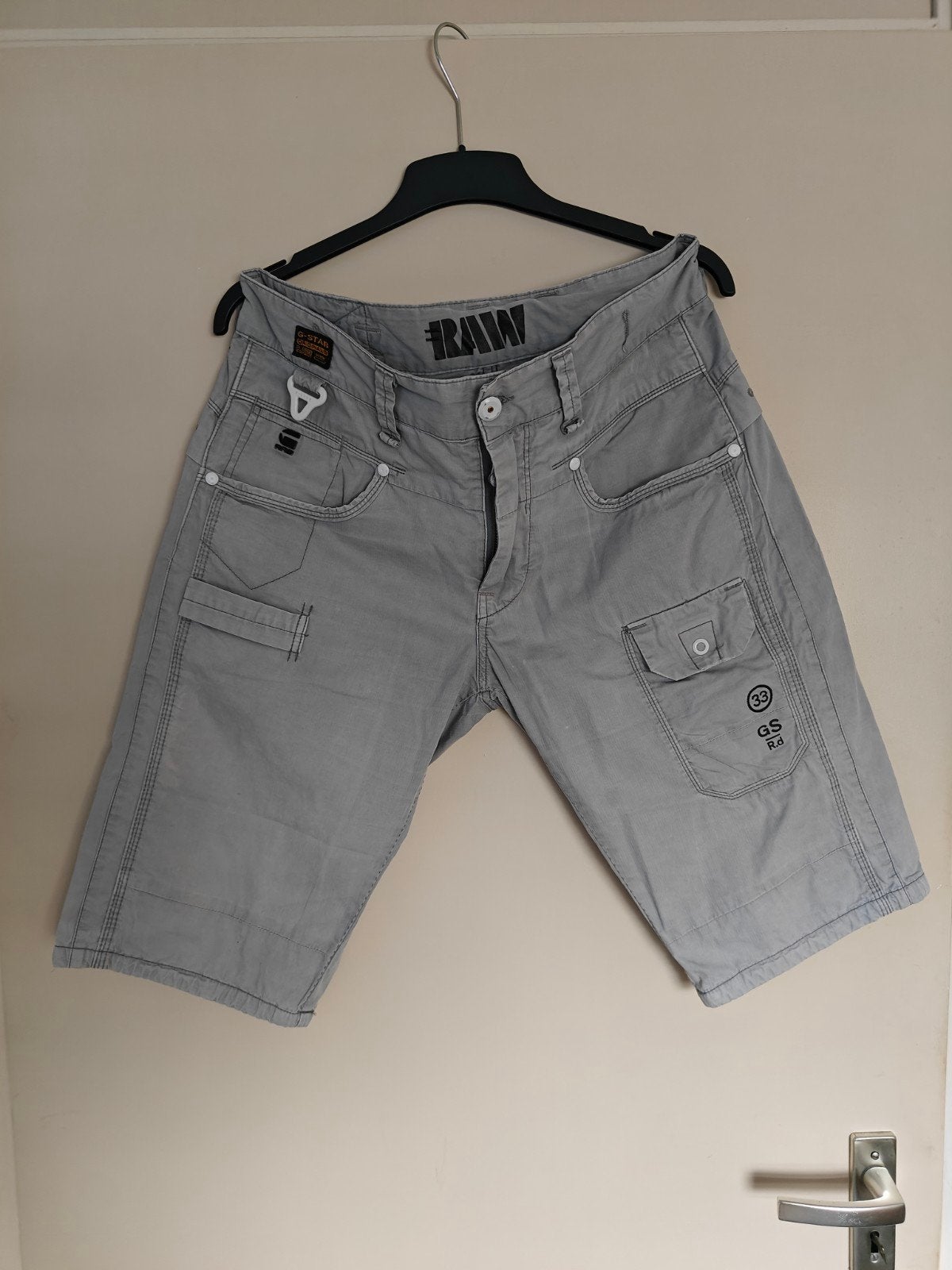 zgan Gstar korte broek mt 33, Verzenden, Zo goed als nieuw, Grijs, G-Star Raw