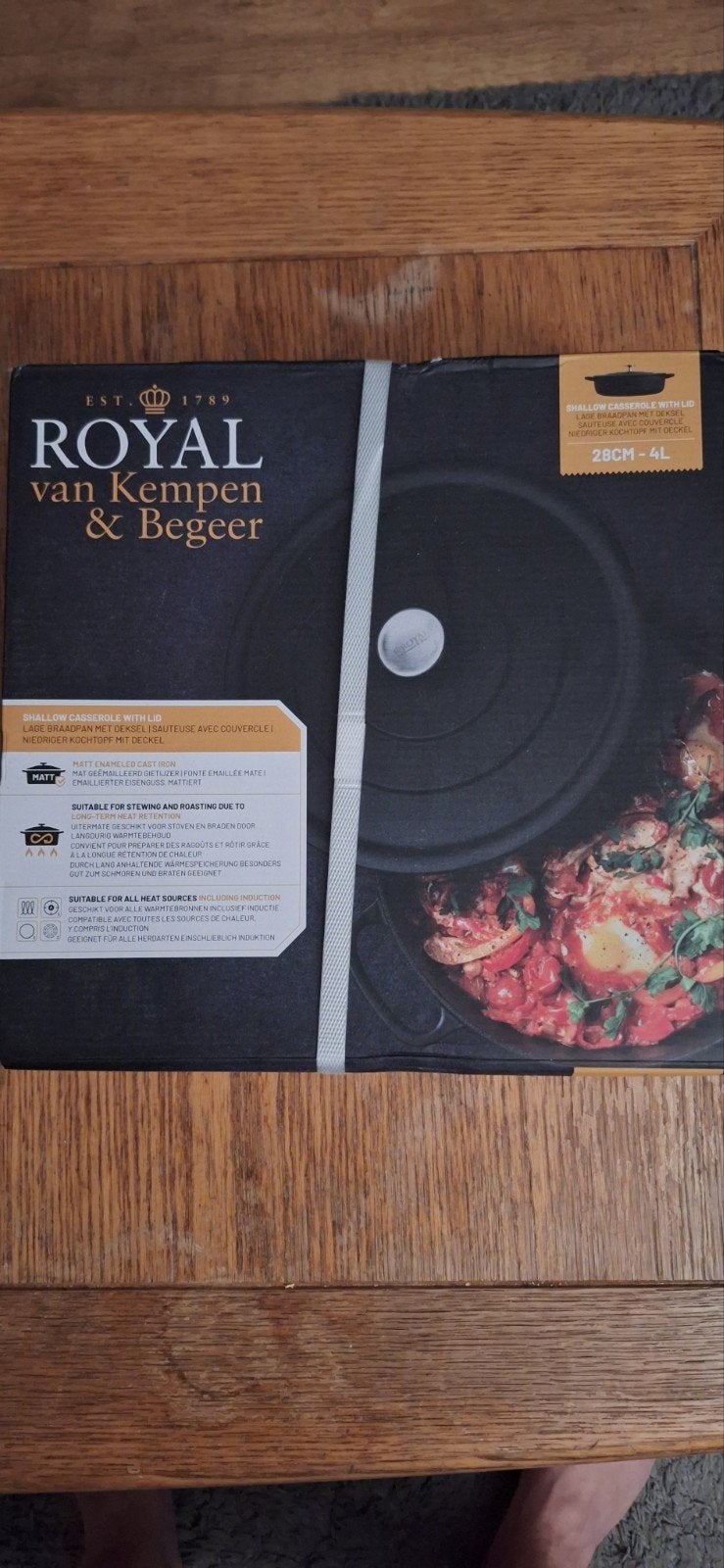 Van Kempen en Begeer gietijzeren braadpan  28 cm, Ophalen, Nieuw, Gietijzer