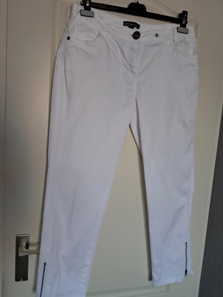 Broek Anne Scott  Kleur : Wit Maat : 40  ( 7/8  ), Maat 38/40 (M), Wit, Anna Scott, Ophalen of Verzenden