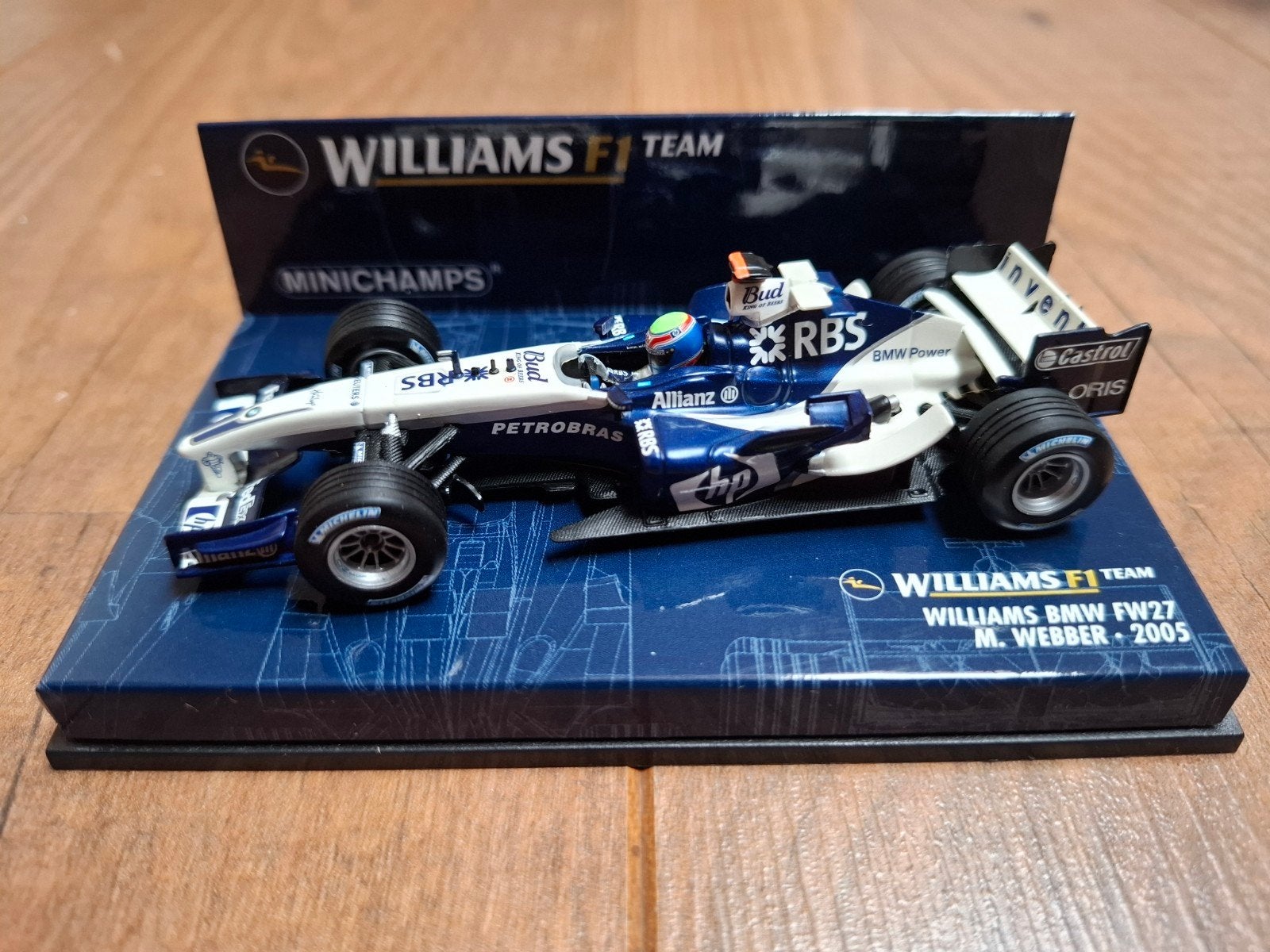 Minichamps Williams BMW FW27 M. Webber 2005 F1 schaalmodel, Ophalen of Verzenden, Zo goed als nieuw, Auto, MiniChamps