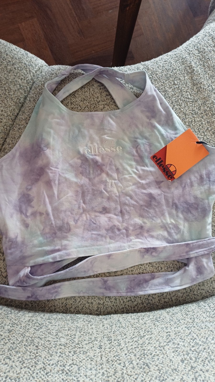 Ellesse Saveri Cropped Top - Nieuw met label, Kleding | Dames, Tops, Nieuw, Maat 42/44 (L), Paars, Zonder mouw, Ophalen of Verzenden