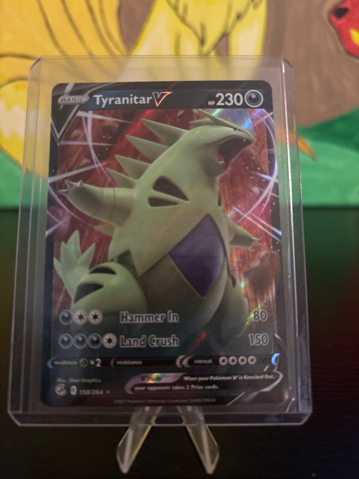 Fusion Strike - Tyranitar V Pokémon Kaart, Ophalen of Verzenden, Zo goed als nieuw, Losse kaart