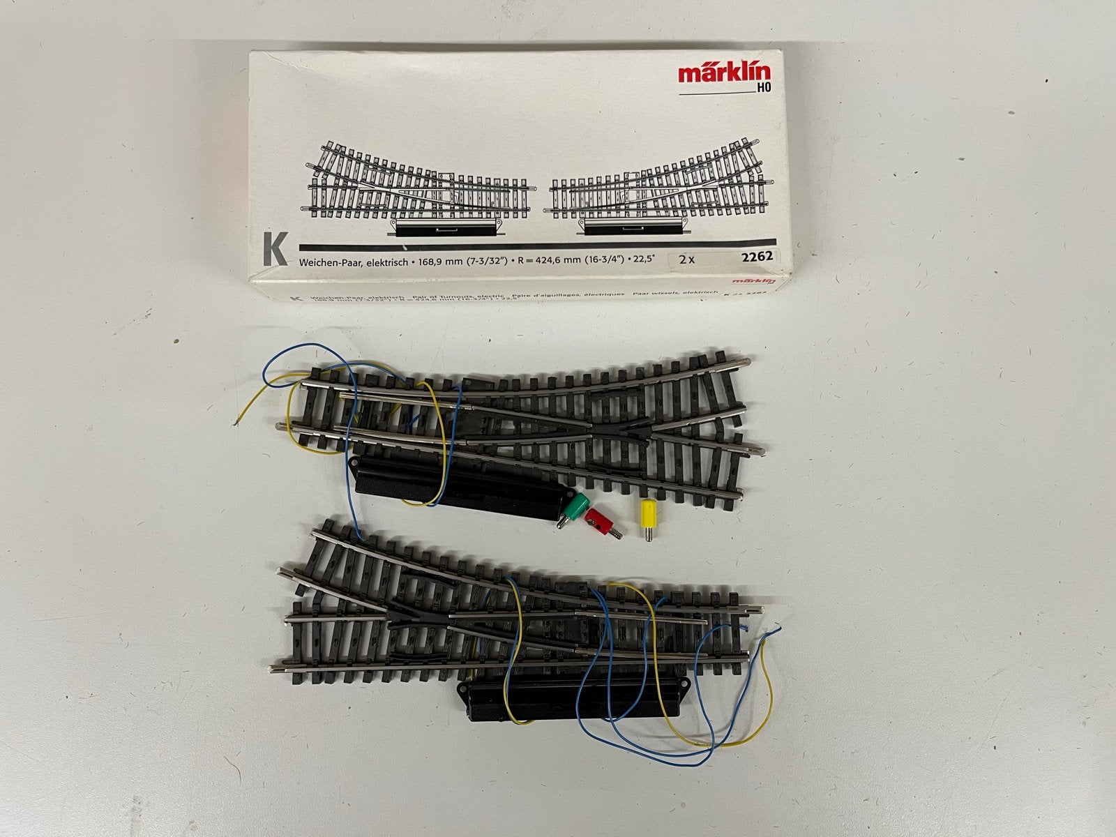 Märklin HO K-rail elektrische wissels, 2262, Wisselstroom, Gebruikt, Verzenden, Rails