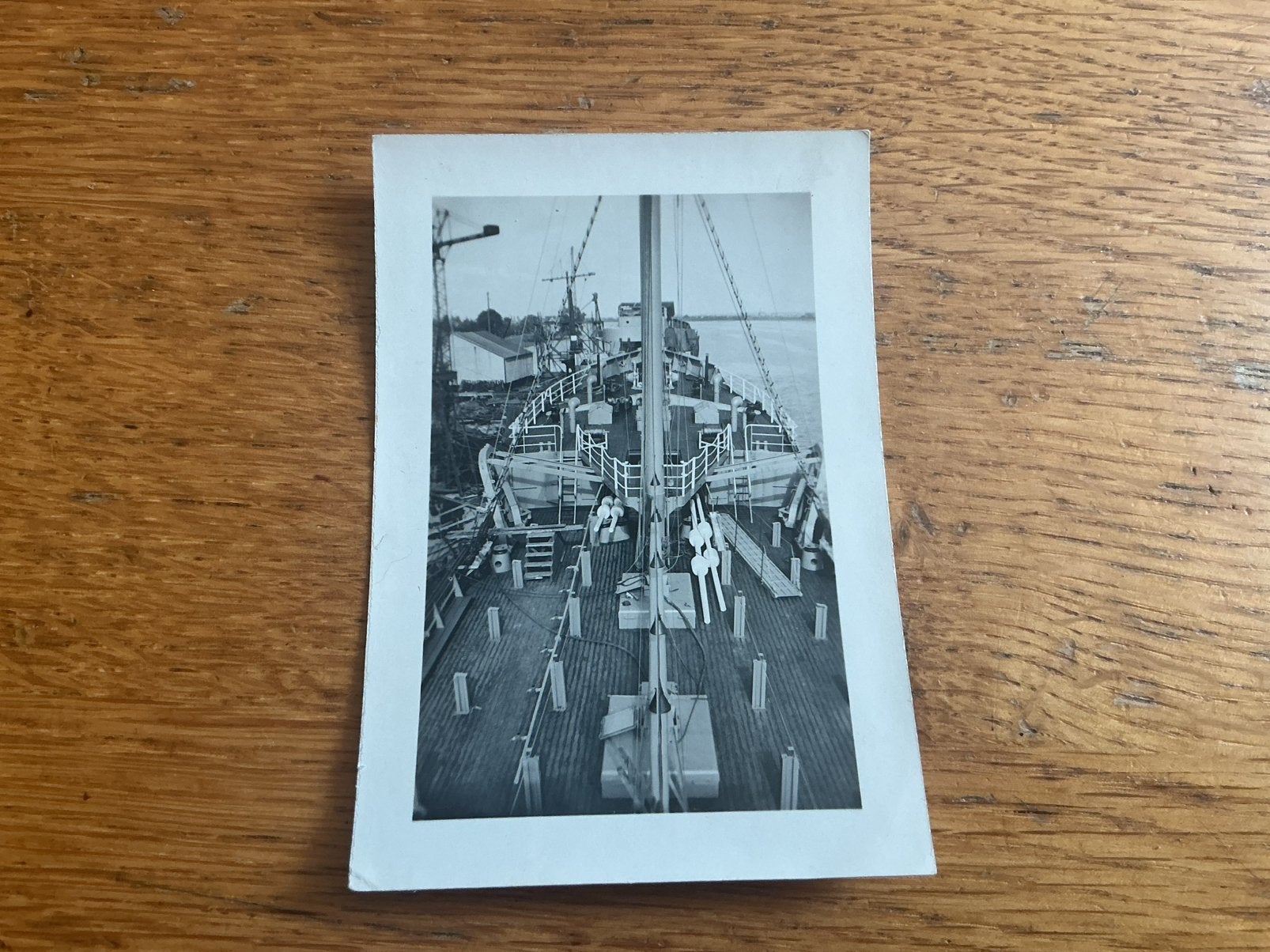 S723 aan boord schip haven 9x6 centimeter, Ophalen of Verzenden, Zo goed als nieuw, Kaart, Foto of Prent