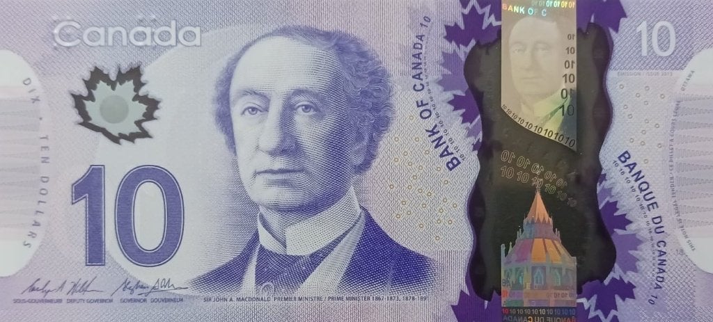 Canada 10 dollars 2013 UNC p.107c (# 349), Verzenden, Noord-Amerika, Los biljet