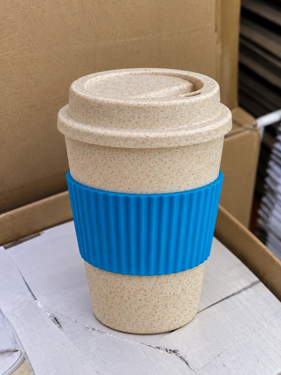 Partij herbruikbare coffee to go bekers met schroefdeksel, 320 ml, Overige kleuren, Vaatwasserbestendig, Beker of Kan