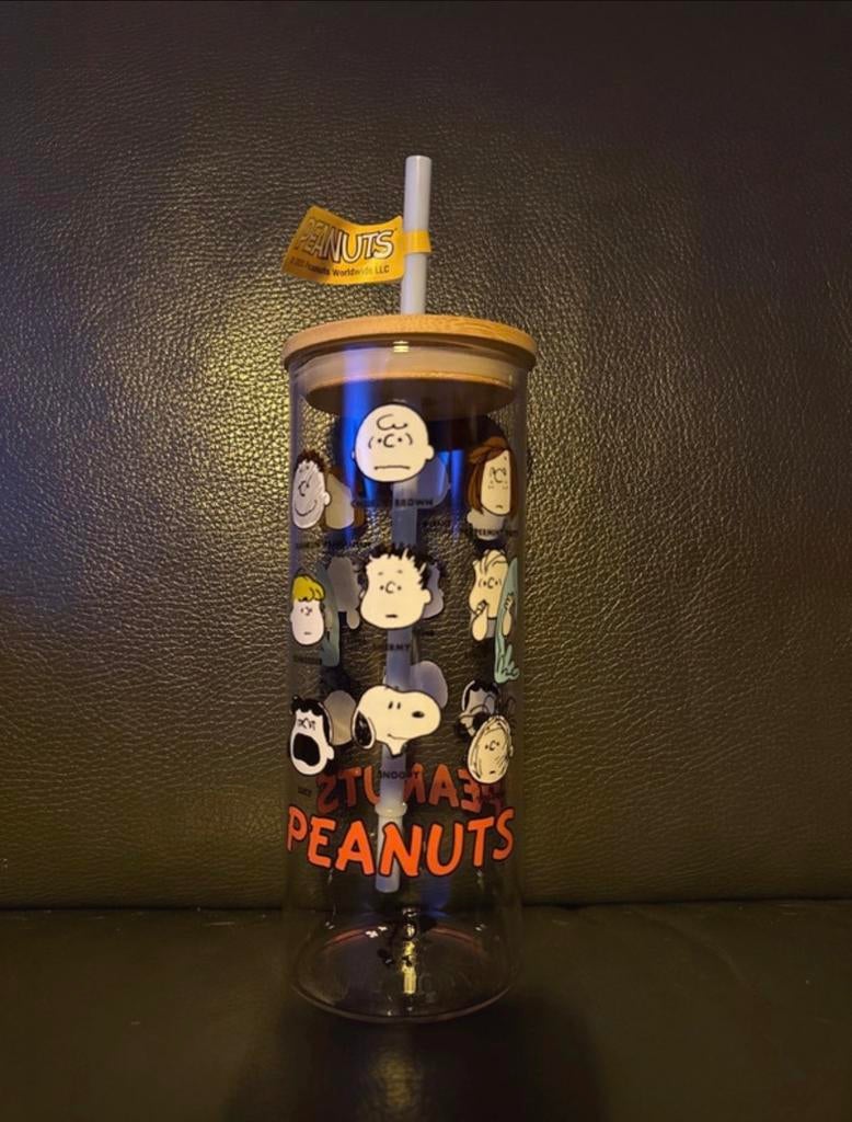 Peanuts drinkbeker met rietje, Nieuw, Ophalen of Verzenden, Meerkleurig, Overige merken