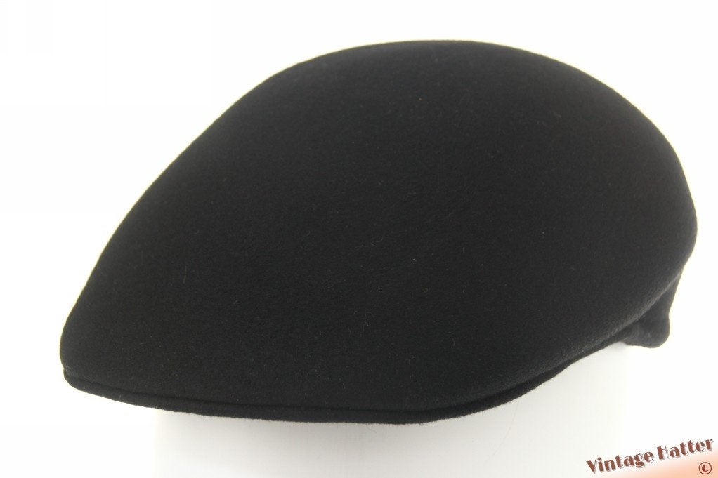 Vintage flatcap Voorgevormde pet Isnar zwart vilt 55 = S -XS, Ophalen of Verzenden, Isnar, Pet, 57 cm (M, 7⅛ inch) of minder