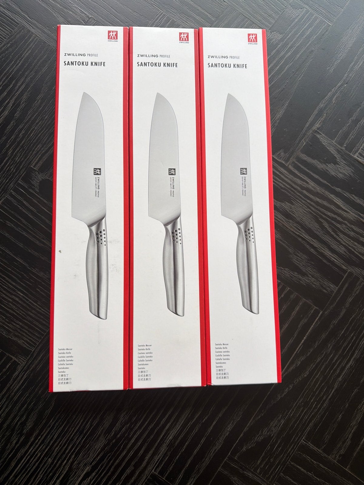 Zwilling Profile Santoku Mes - Nieuw in doos (3 stuks), Los bestek, Keukenmes, Nieuw, Ophalen of Verzenden