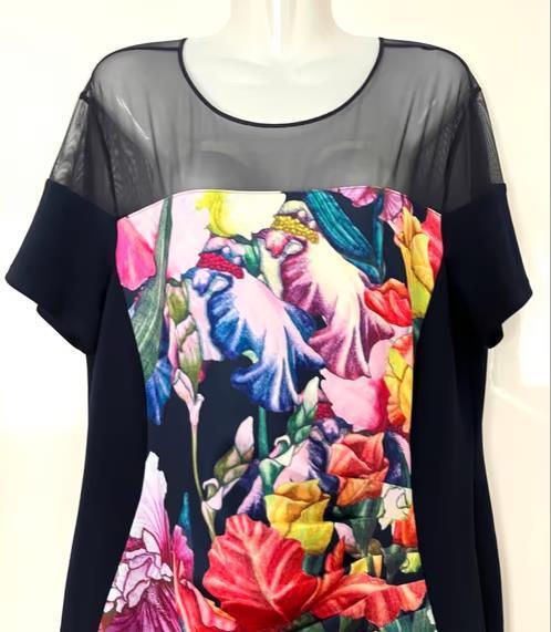 Joseph Ribkoff bloemen jurk maat 46[v], Overige kleuren, Maat 46/48 (XL) of groter, Ophalen of Verzenden, Zo goed als nieuw