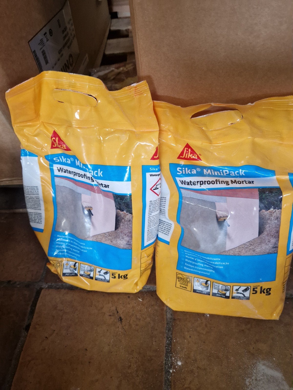 2x Sika MiniPack Waterdichte Mortel (2x 5 kg) - Nieuw!, Ophalen, Nieuw