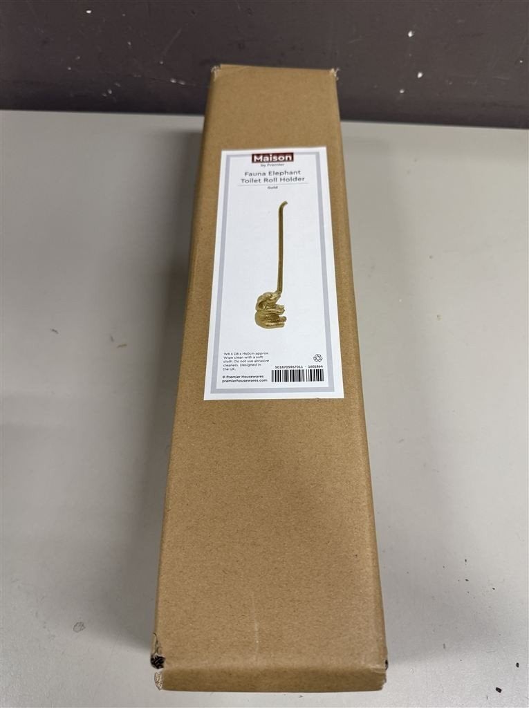 Metalen gegoten dieren toiletrolhouder olifant goud, Huis en Inrichting, Badkamer | Badtextiel en Accessoires, Ophalen of Verzenden