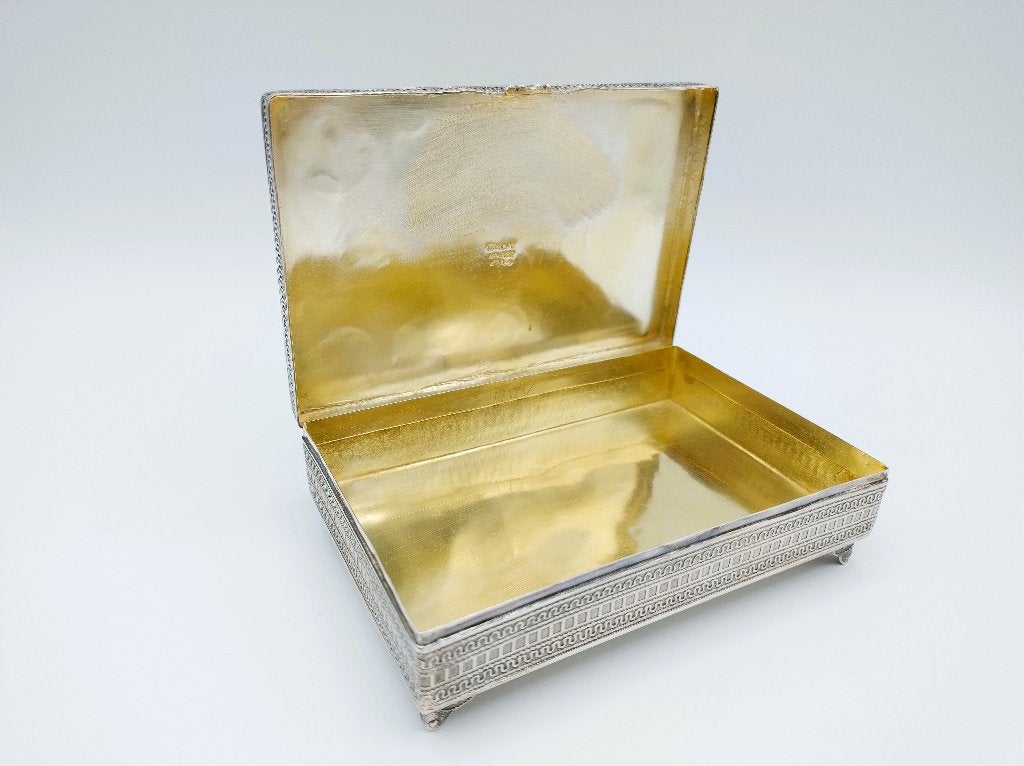 Zilveren dekseldoos, Nir Chen, Israël, ca. 1950, Verzenden, Zilver