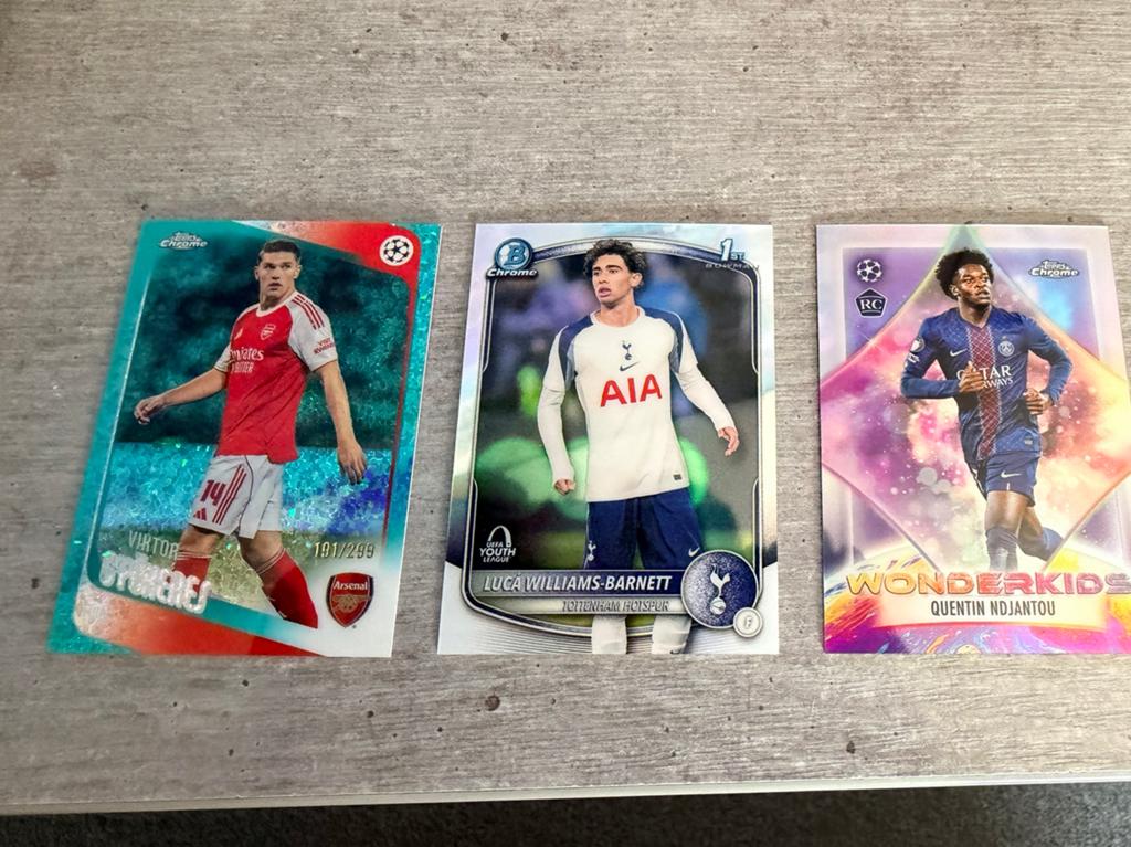 Topps chrome kaarten, Ophalen of Verzenden, Zo goed als nieuw, Meerdere plaatjes