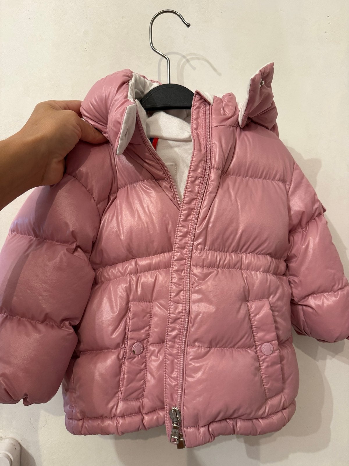Moncler paarse meisjes jas 12-18 maanden nieuw, Ophalen of Verzenden, Nieuw, Meisje