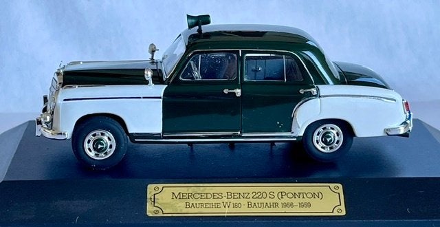Faller Memory Cars 1:43 Mercedes-Benz 220S Polizei, Ophalen of Verzenden, Zo goed als nieuw, Auto, Overige merken