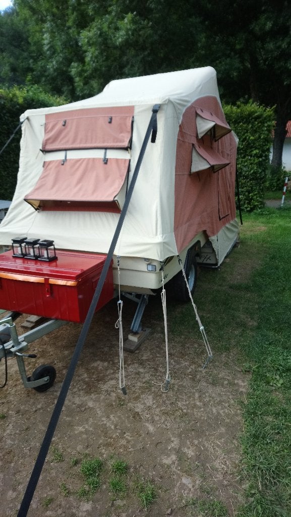 Vouwwagen Hoggar 1, ideaal voor elektrische auto., Caravans en Kamperen, Vouwwagens, Ophalen, Overige merken, Tot en met 2, Beige