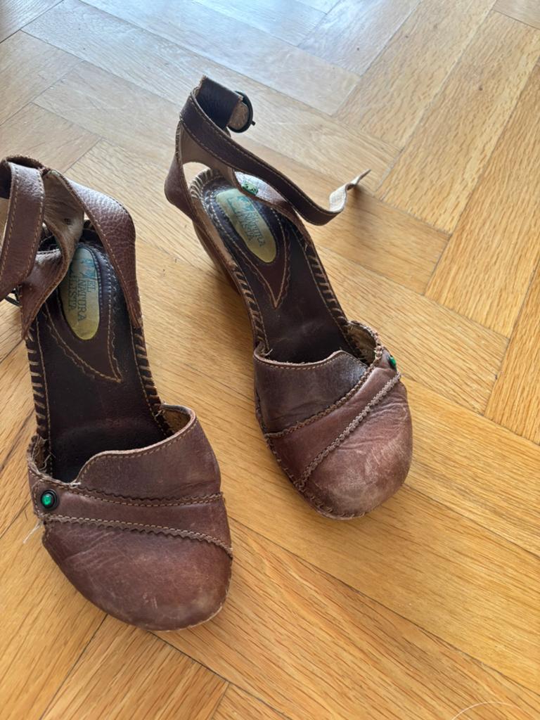 El naturalista maat 38, Bruin, Gedragen, Sandalen of Muiltjes, Ophalen of Verzenden