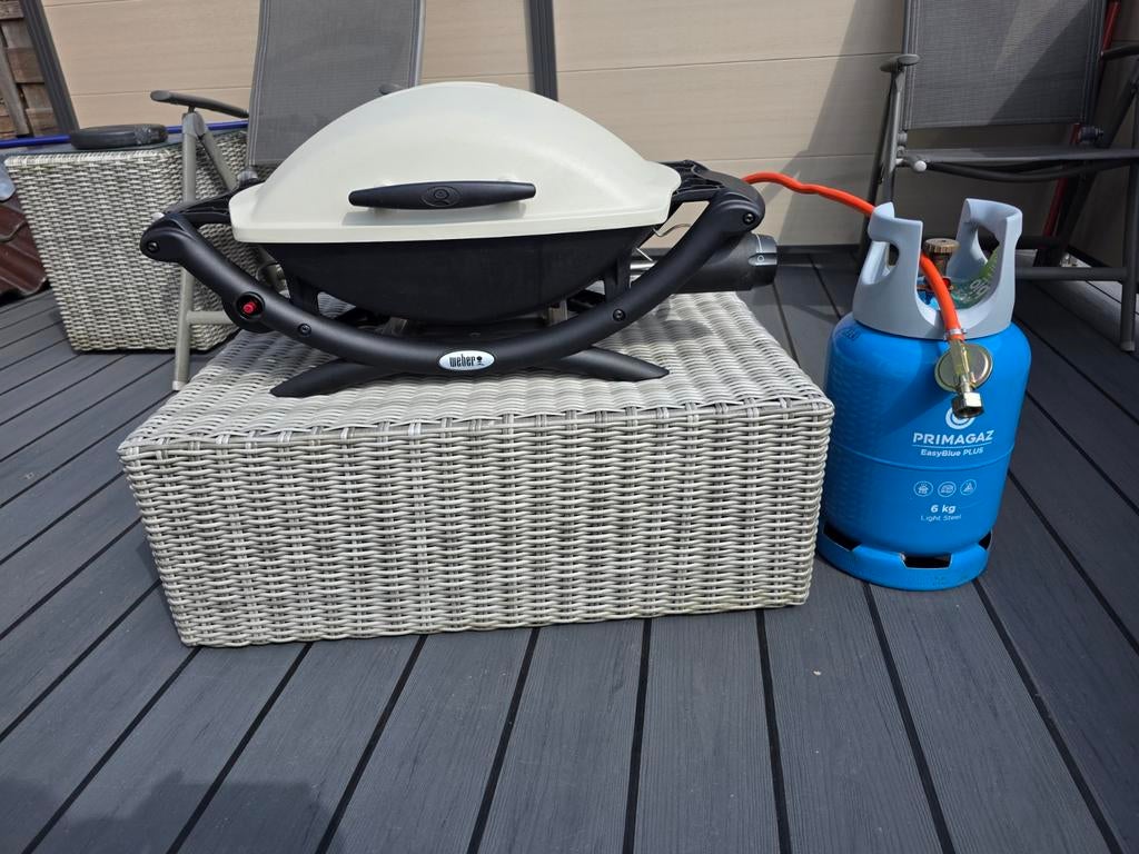 Weber Q2000 gasbarbecue met Primagaz EasyBlue Plus, Ophalen, Gebruikt, Weber