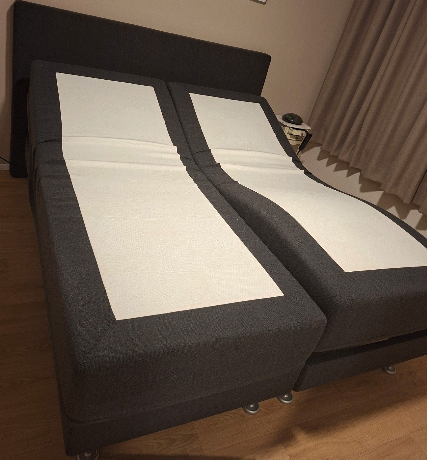 Swiss Sense boxspring 160 x 200 zgan icl topper hoofdboard, Ophalen, Tweepersoons, Zo goed als nieuw, 200 cm