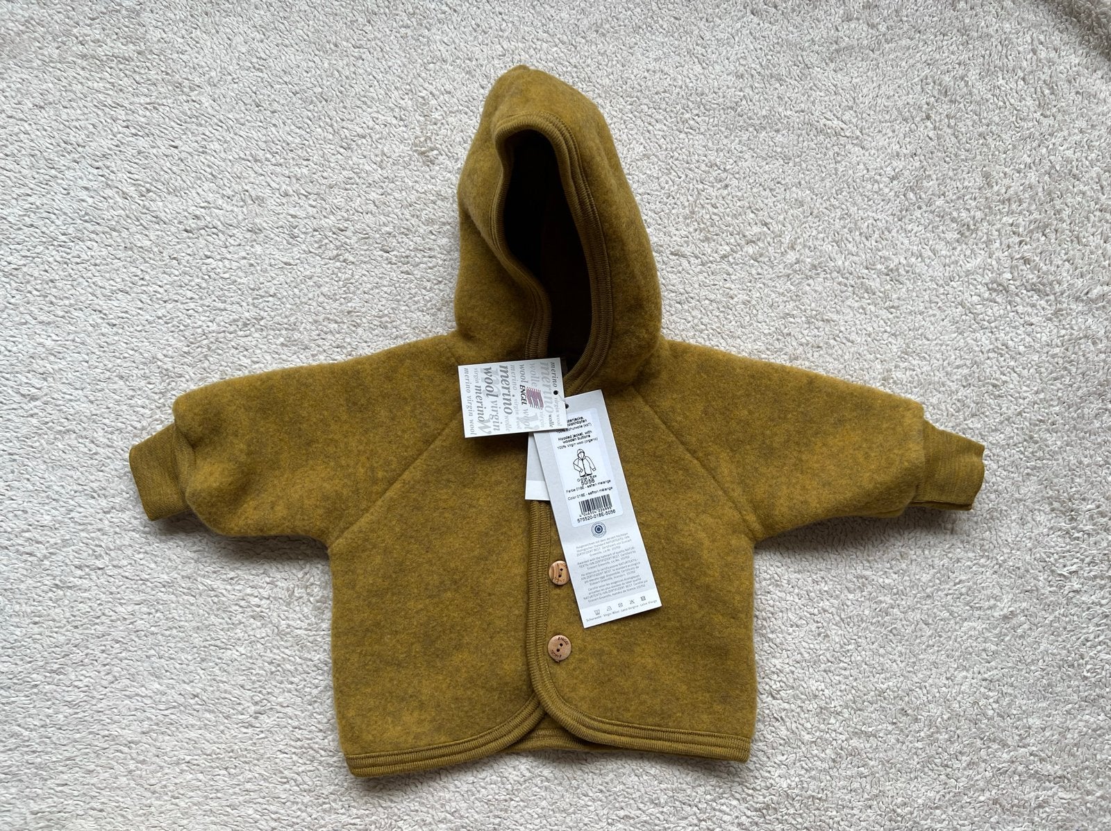 Engel Natur Merinowol Jasje Saffraan - Nieuw met kaartjes, Kinderen en Baby's, Ophalen of Verzenden, Nieuw, Jongetje of Meisje