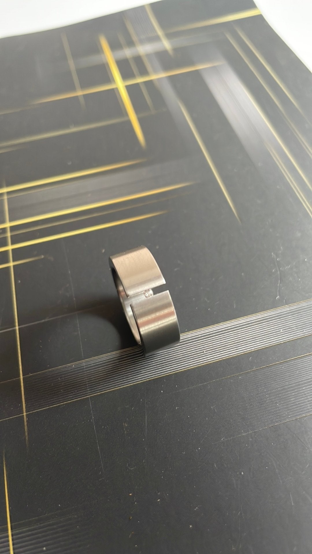 Xen edelstaal damesring 7,5mm beed mt 50, Ophalen, IJzer of Staal, Zo goed als nieuw, 17 tot 18