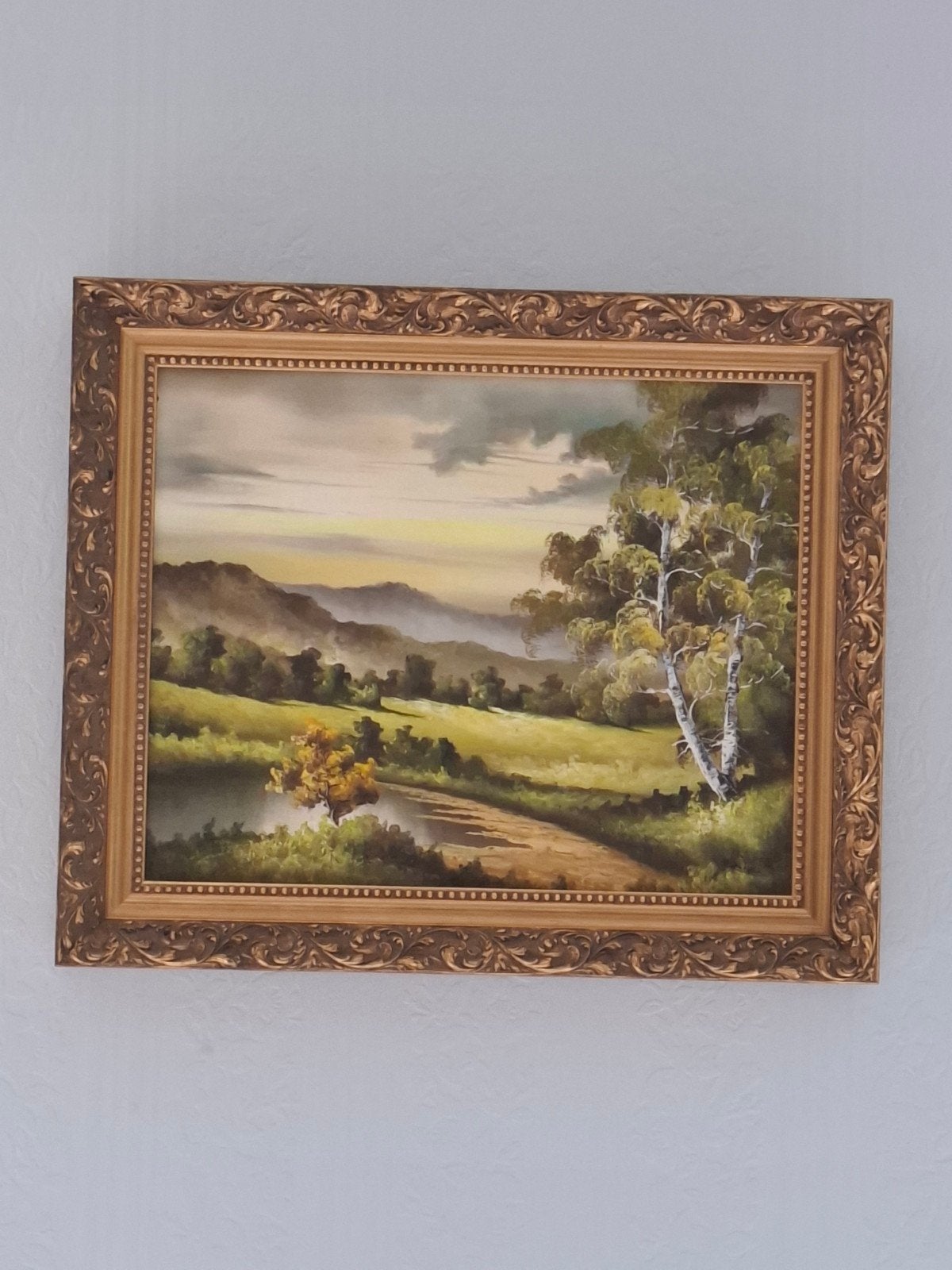 prachtig landschap schilderij schitterende lijst Barok, Antiek en Kunst, Ophalen of Verzenden