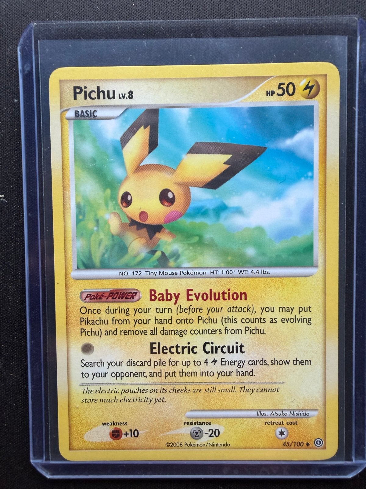 Pichu Lv.8 45/100, Ophalen of Verzenden, Zo goed als nieuw, Losse kaart