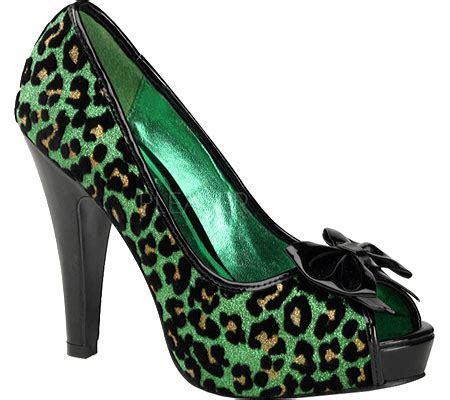 Pin Up Couture pump 39 retro groen zwart goud luipaardprint, Pumps, Verzenden, Pin Up Couture, Zo goed als nieuw