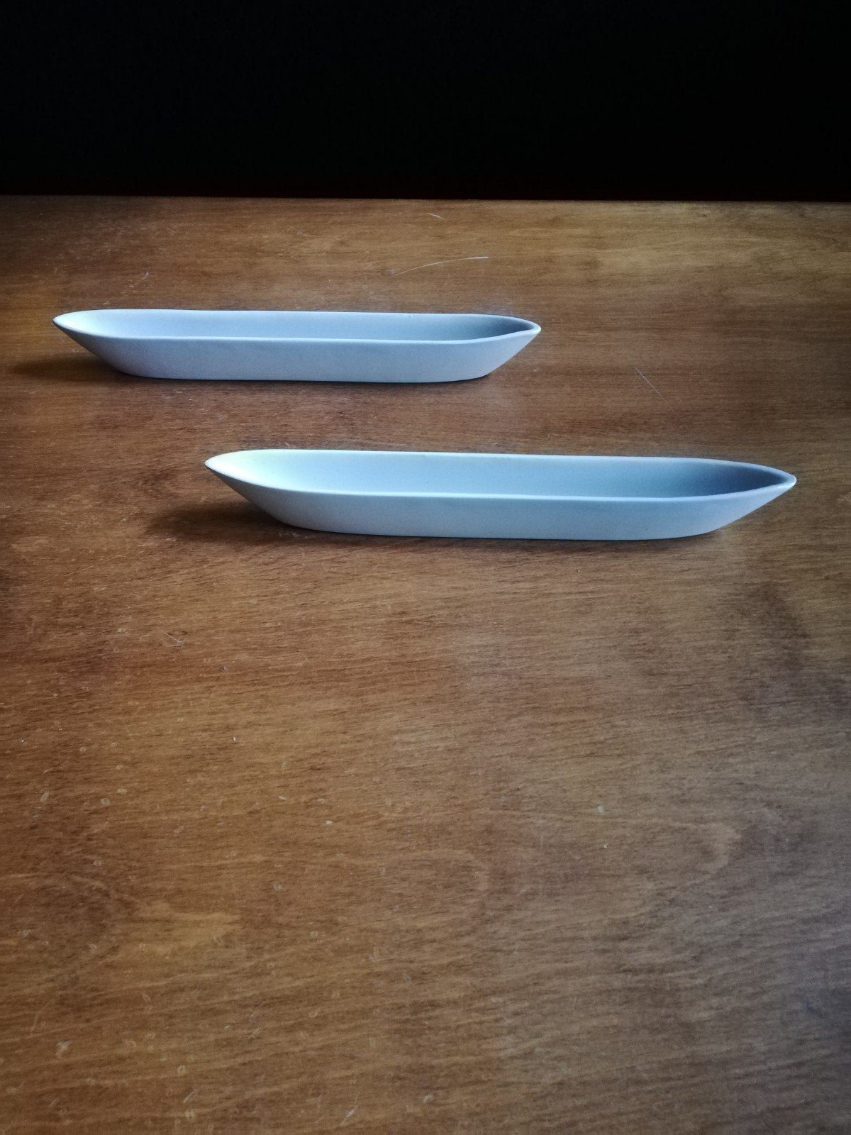 2x porselein olijvenboot amuse schaal (set van 2), Ophalen of Verzenden, Zo goed als nieuw, Overige stijlen