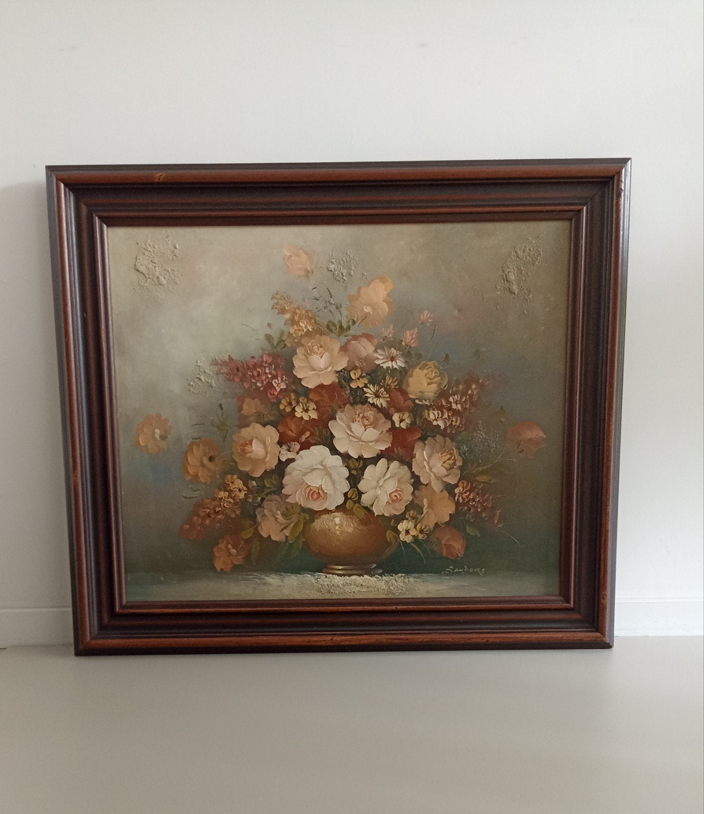 Olieverf op doek Edmond Sanders ca.1950, Antiek en Kunst, Ophalen