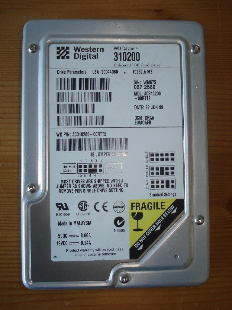Hard Drive WD Caviar 310200, Computers en Software, Harde schijven, Intern, Gebruikt, HDD, Desktop