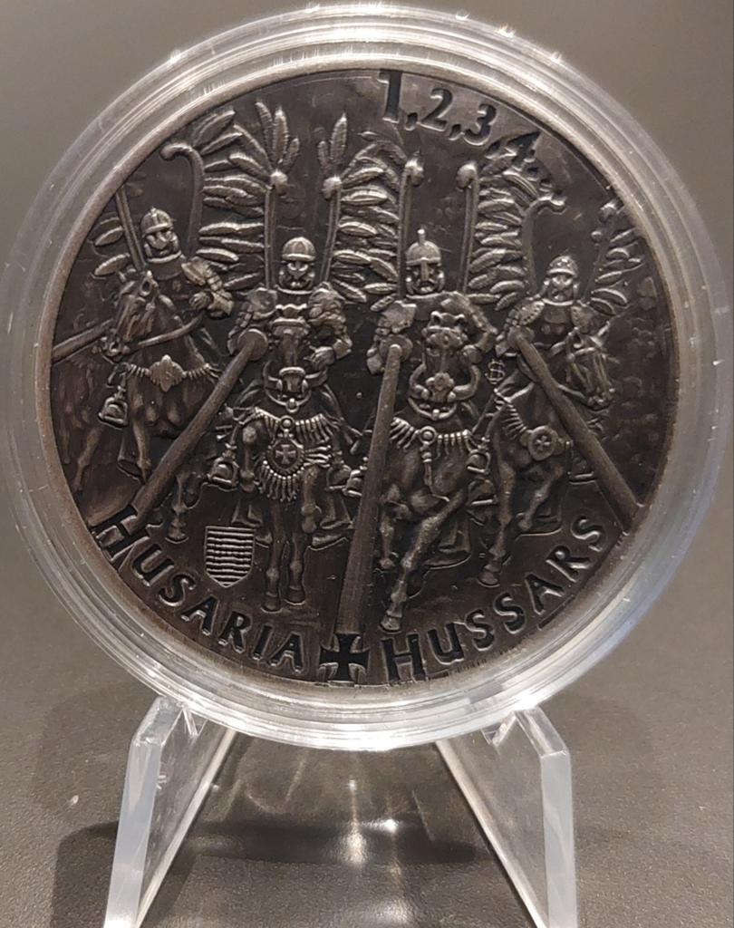 1 oz Zilveren Husaria Hussars Munt - Pools Zilver, Postzegels en Munten, Munten | Azië, Verzenden, Losse munt, Zilver