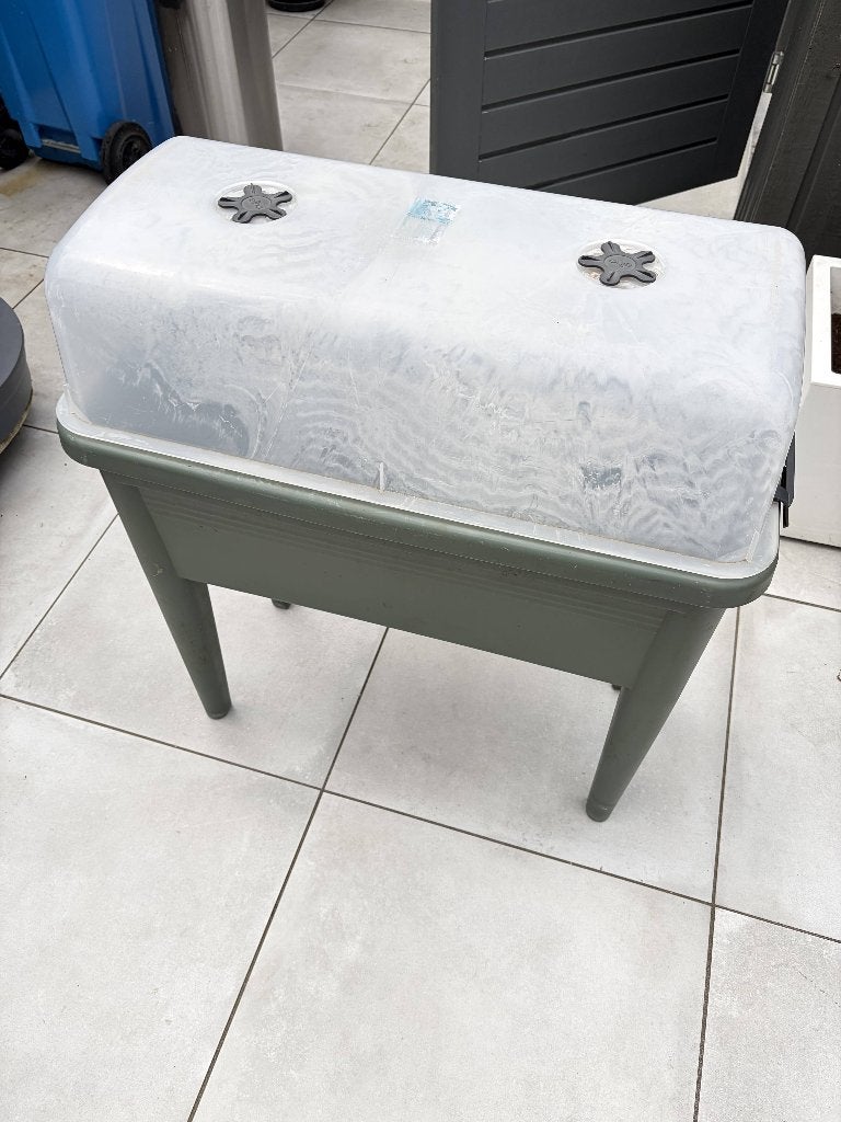 Elho kweekbak op poten Green Basics groen, Ophalen, Kunststof, Gebruikt, 60 tot 100 cm