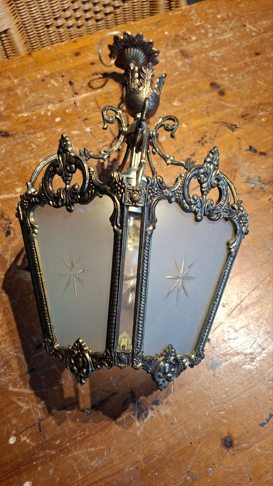 Vintage hanglamp, Ophalen, Ovaal, Minder dan 50 cm
