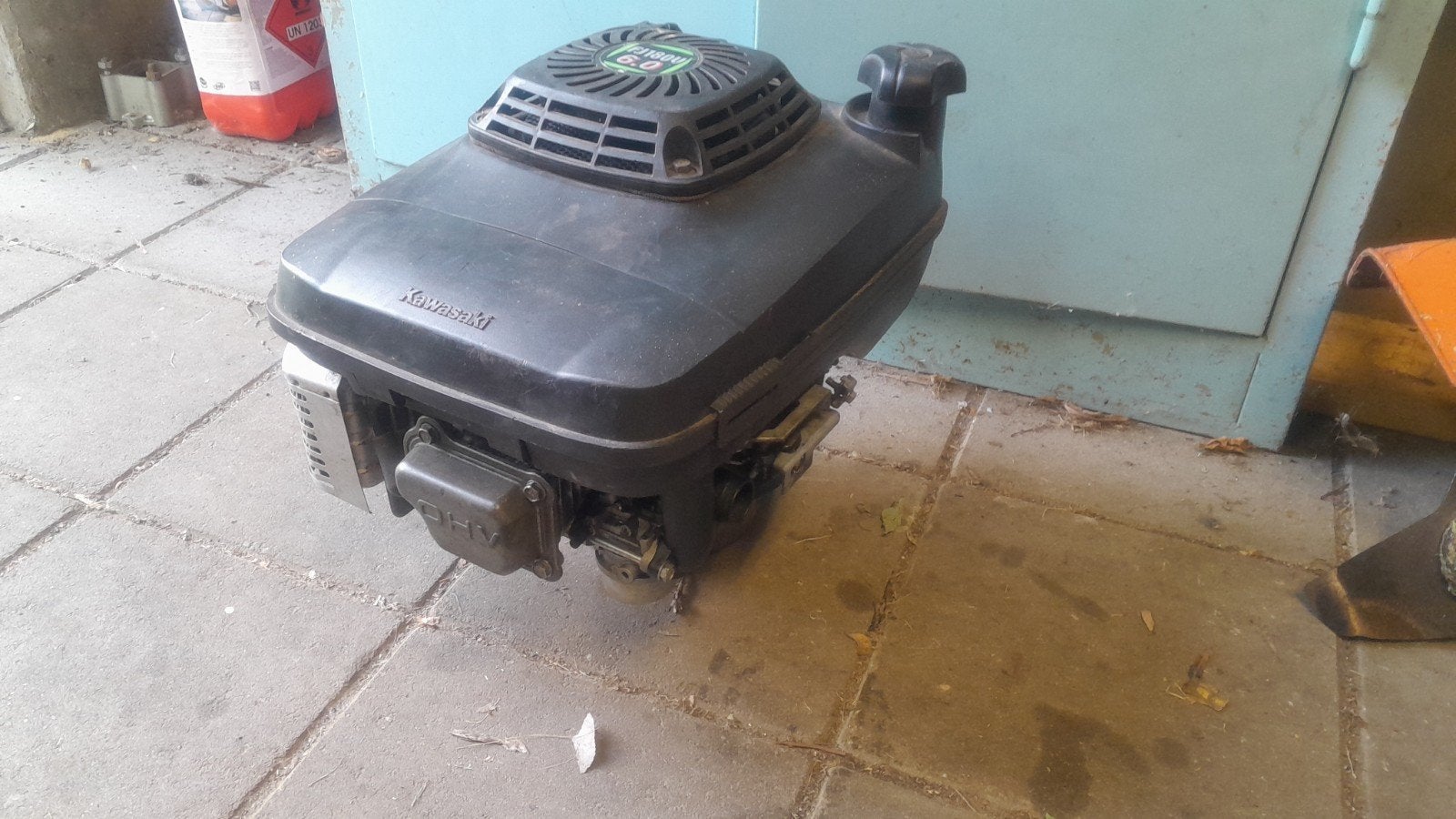 Kawasaki benzinemotor Motor blok grasmaaier benzine maaier, Ophalen, Cirkelmaaier, Gebruikt, Benzine-grasmaaier