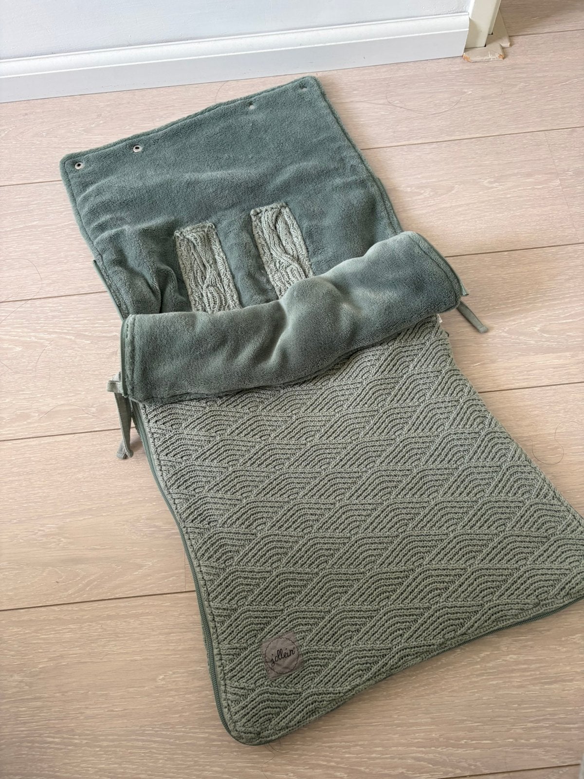 Jollein voetenzak winter kinderwagen groen, Ophalen of Verzenden, Zo goed als nieuw, Voetenzak, Jollein