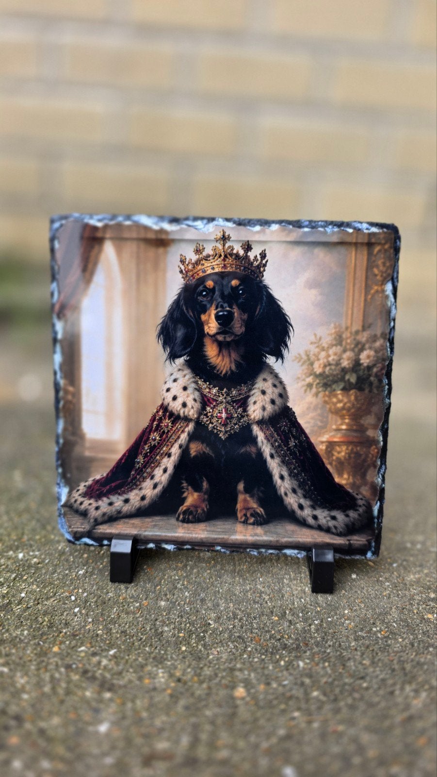 Gepersonaliseerde leisteen met huisdierportret, Meerkleurig, Overige stijlen, Nieuw, Ophalen of Verzenden