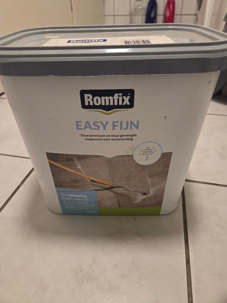 Romfix EASY FIJN voegmortel zilvergrijs, Ophalen, Nieuw