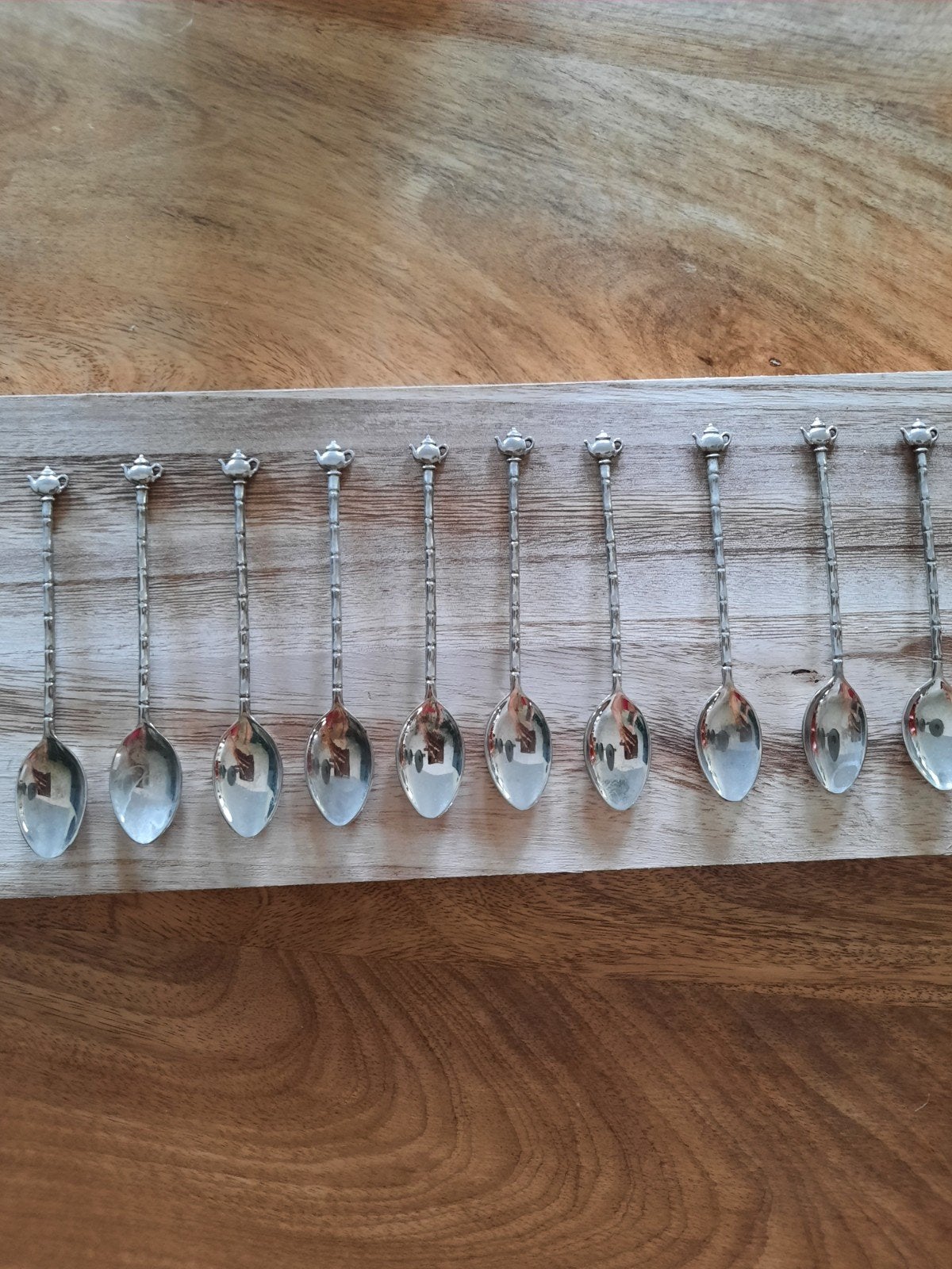 11 theelepels met theepotje handvat, Huis en Inrichting, Ophalen