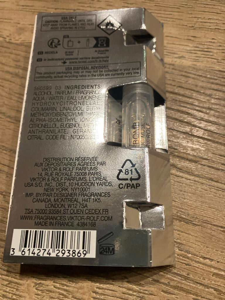 Viktor & Rolf Flowerbomb Musk Parfum Sample, Sieraden, Tassen en Uiterlijk, Uiterlijk | Parfum, Ophalen of Verzenden, Nieuw