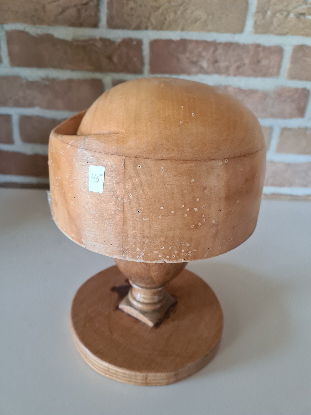 Vintage Hoedenmal Maat 58 - Houten Hoedenstandaard, Ophalen, Gebruikt