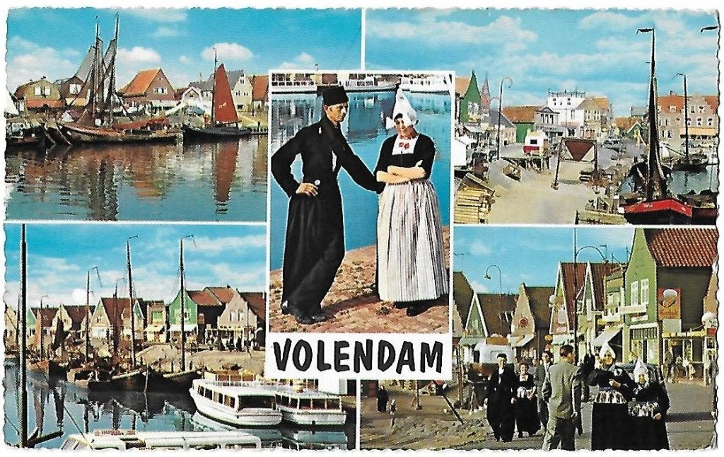 Sus 598 Gelopen oude ansichtkaart Volendam, Ophalen of Verzenden, 1980 tot heden, Gelopen, Noord-Holland