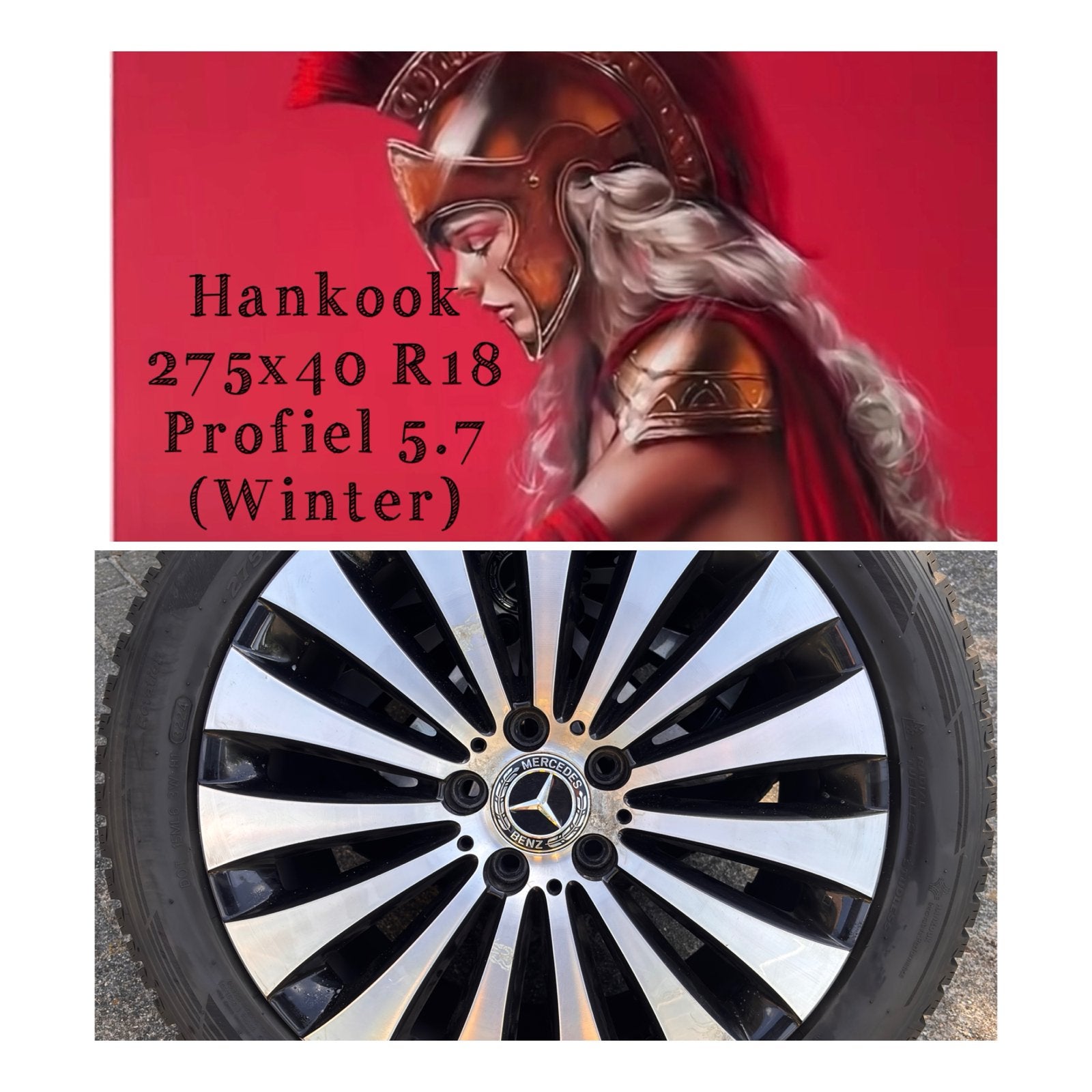 Set Mercedes Benz velgen + banden 275x40 R18 en 245x45 R18, Auto-onderdelen, Ophalen, 18 inch, Gebruikt, Velg(en)