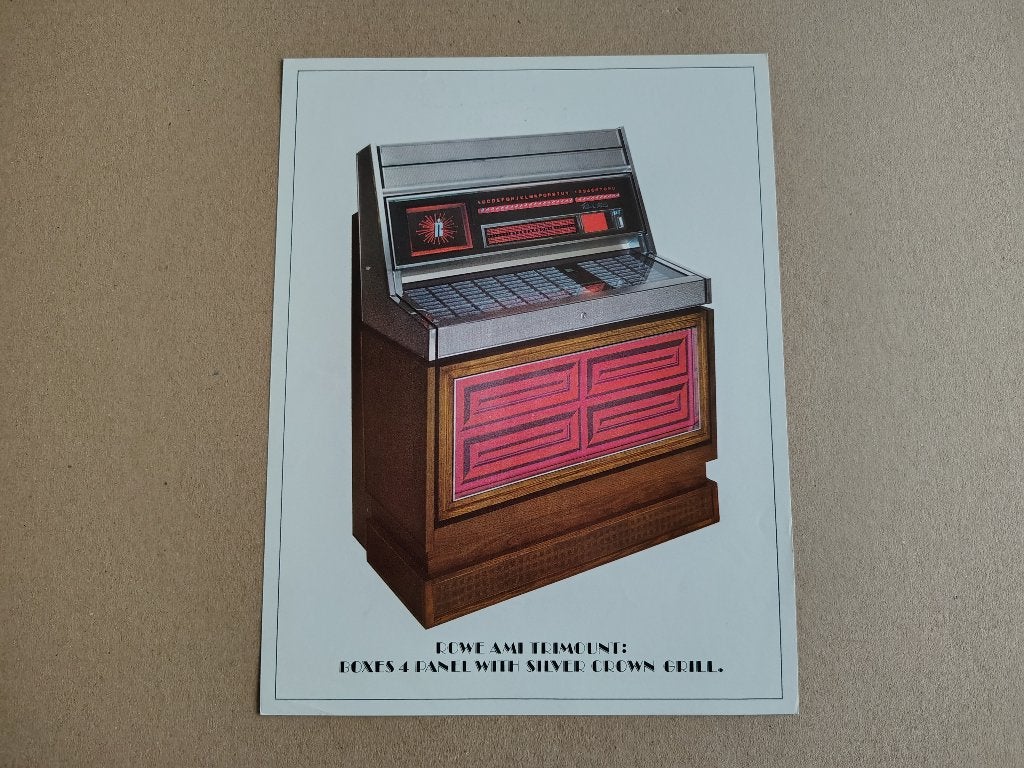 Flyer: Rowe-AMi MM4 (1970) jukebox, Ophalen of Verzenden, Gebruikt, 1950 tot 1960, Seeburg