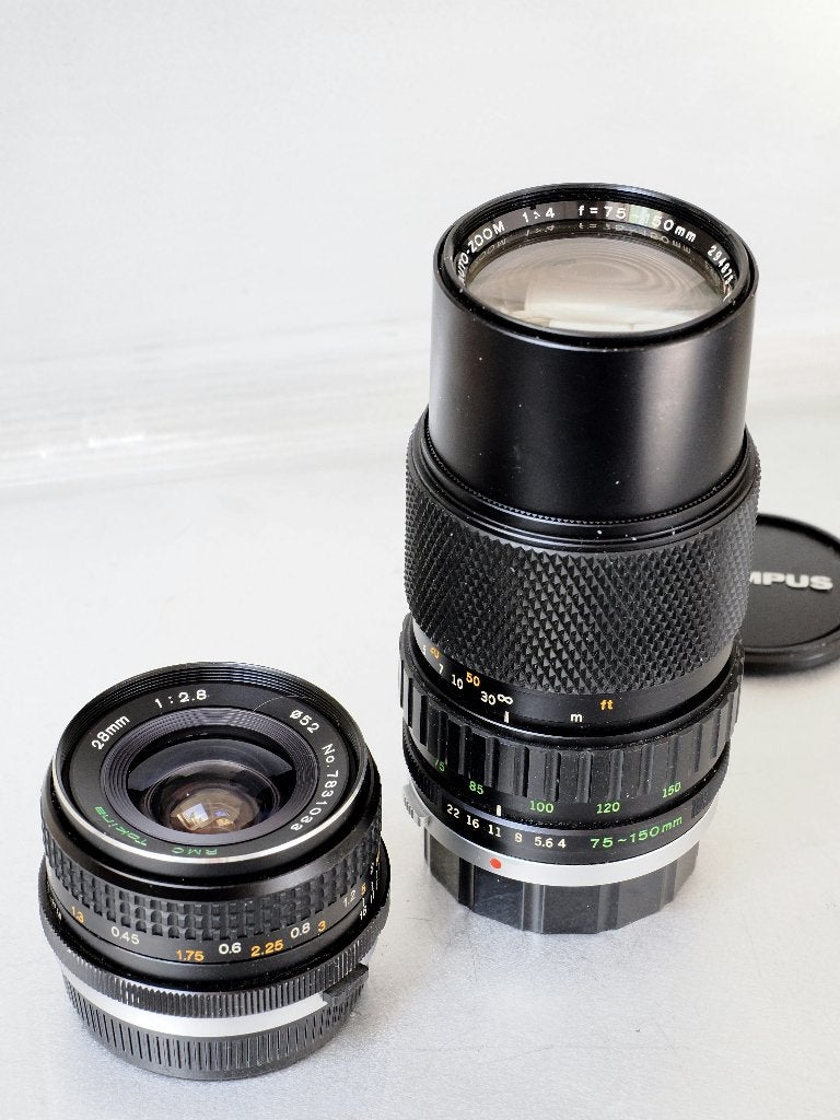 OM Zuiko telezoom 75-150 en 50 mm lens, uitstekende staat, Olympus, Multi-coated, Telelens, Ophalen of Verzenden