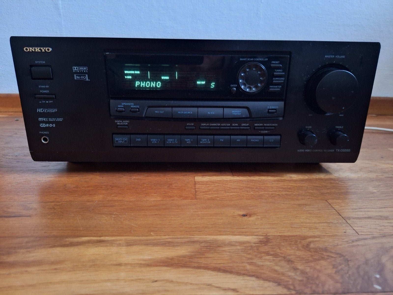 Vintage ​Onkyo TX-DS555 – Krachtige 5x 70W | Phono Ingang |, Gebruikt, Ophalen of Verzenden, 120 watt of meer, Onkyo