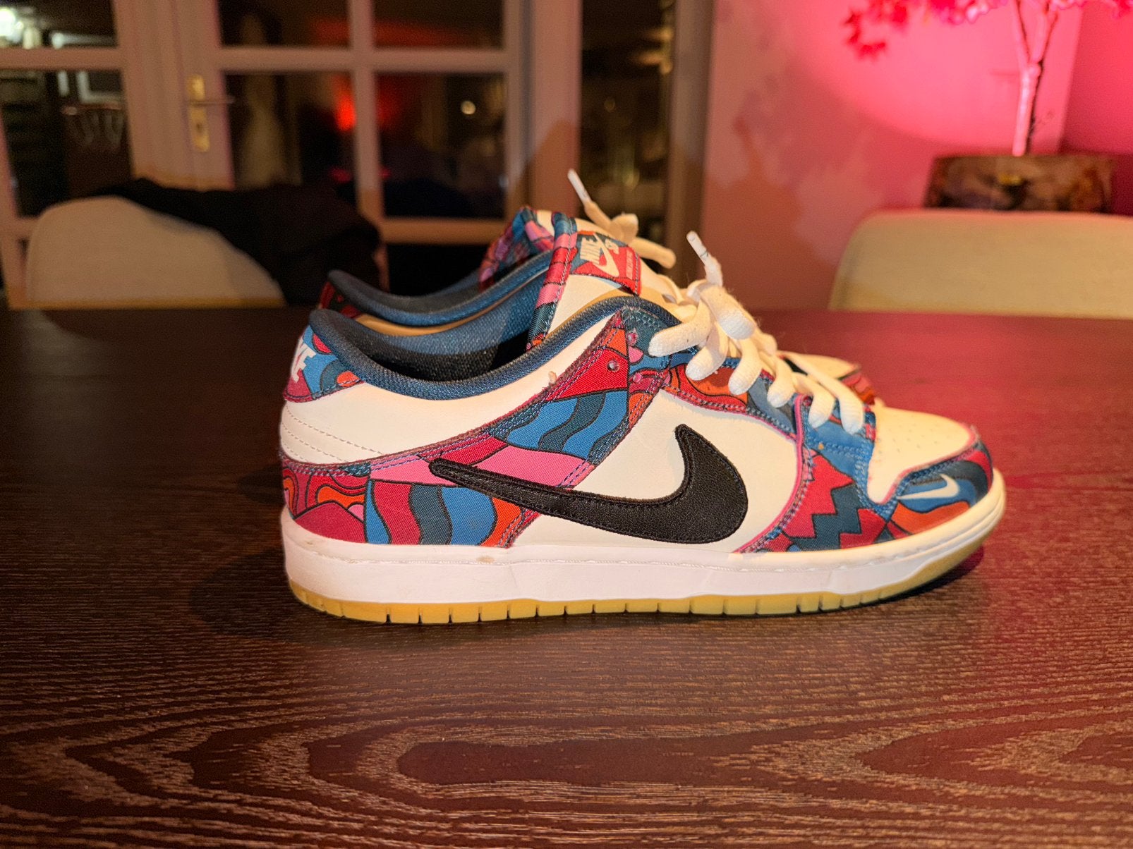 Nike dunk low sb 44 parra patta incl doos en veters, Ophalen of Verzenden, Zo goed als nieuw