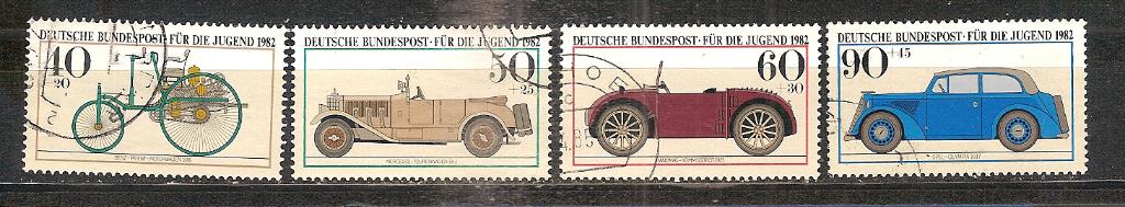 Auto BRD-5 BRD 1123-1126, Postzegels en Munten, Ophalen of Verzenden, BRD, Gestempeld